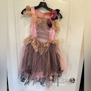 Spooked pink black fairy or prom Halloween dress size medium 10-12